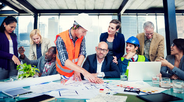 Group of people working together