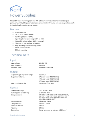 Preview thumbnail of the first page of the Power Supplies Overview PDF document.